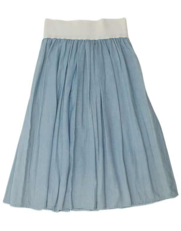 Fustă A-Line Vintage pentru femei cu talie înaltă IT 44 Medium W28 Blue Colorblock