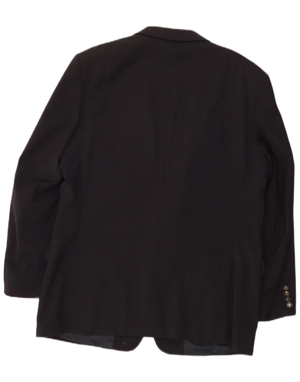 Blazer pentru bărbați Hugo Boss cu 2 nasturi EU 54 2XL Lână neagră