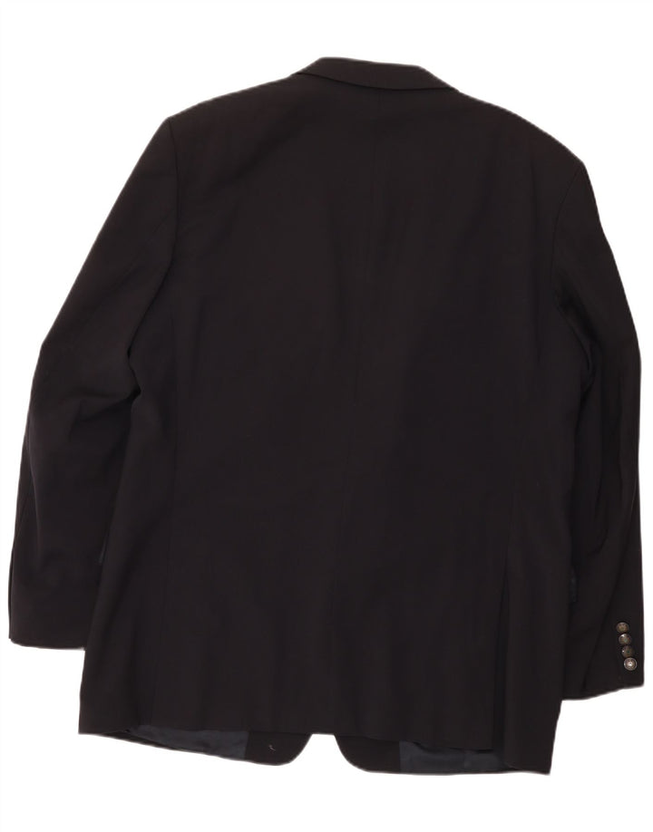 Blazer pentru bărbați Hugo Boss cu 2 nasturi EU 54 2XL Lână neagră