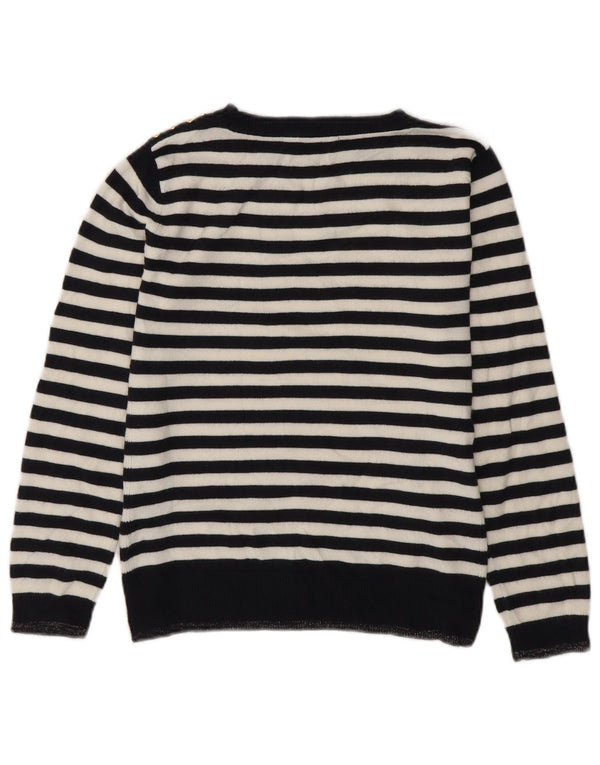Pulover pentru femei Marks & Spencer, cu gât de barcă, UK 8, mic, bleumarin
