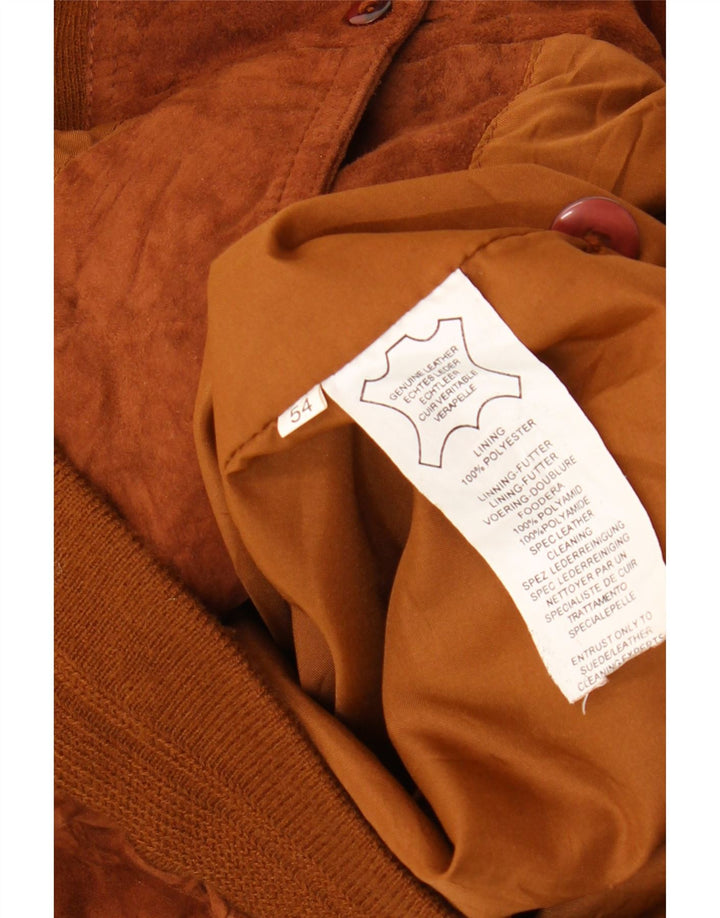 Bomber Vintage pentru bărbați din piele intoarsa EU 54 2XL maro