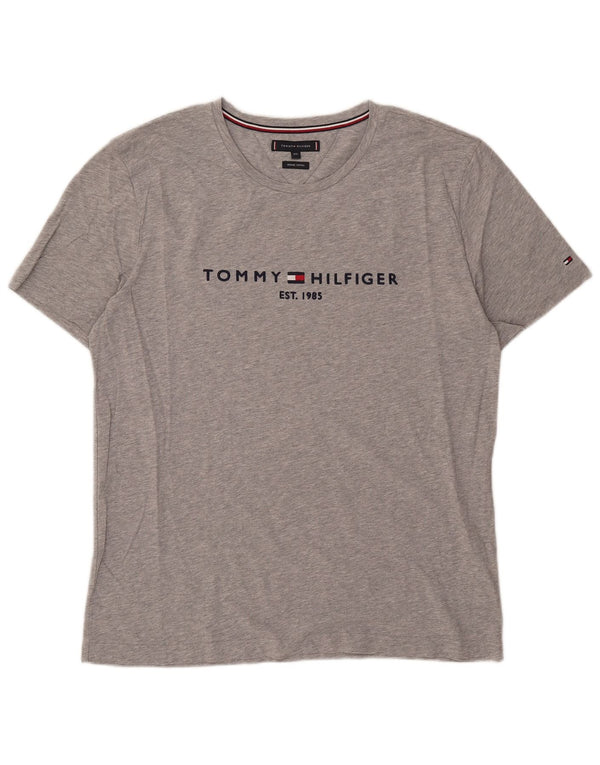 Tricou grafic pentru bărbați Tommy Hilfiger Top 2XL bumbac gri