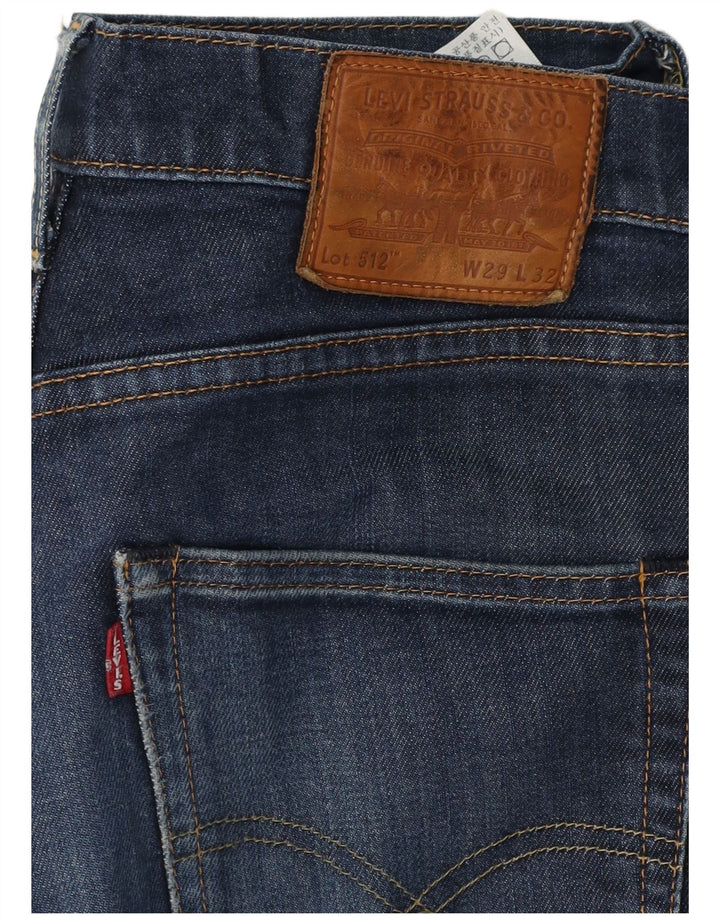 Blugi conici 512 Slim pentru bărbați LEVI'S L29 L27 Bumbac albastru