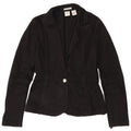 Blazer Armani Exchange pentru femei, cu 1 nasture, UK 12, bumbac mediu negru