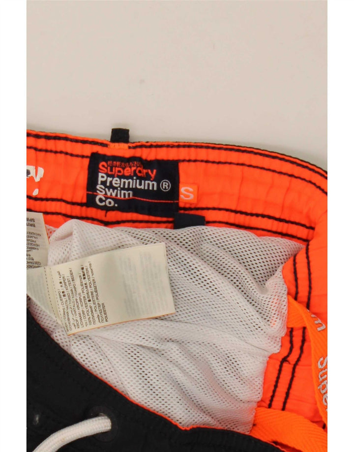 Pantaloni scurți de înot grafic Superdry pentru femei UK 10, poliester, albastru marin mic