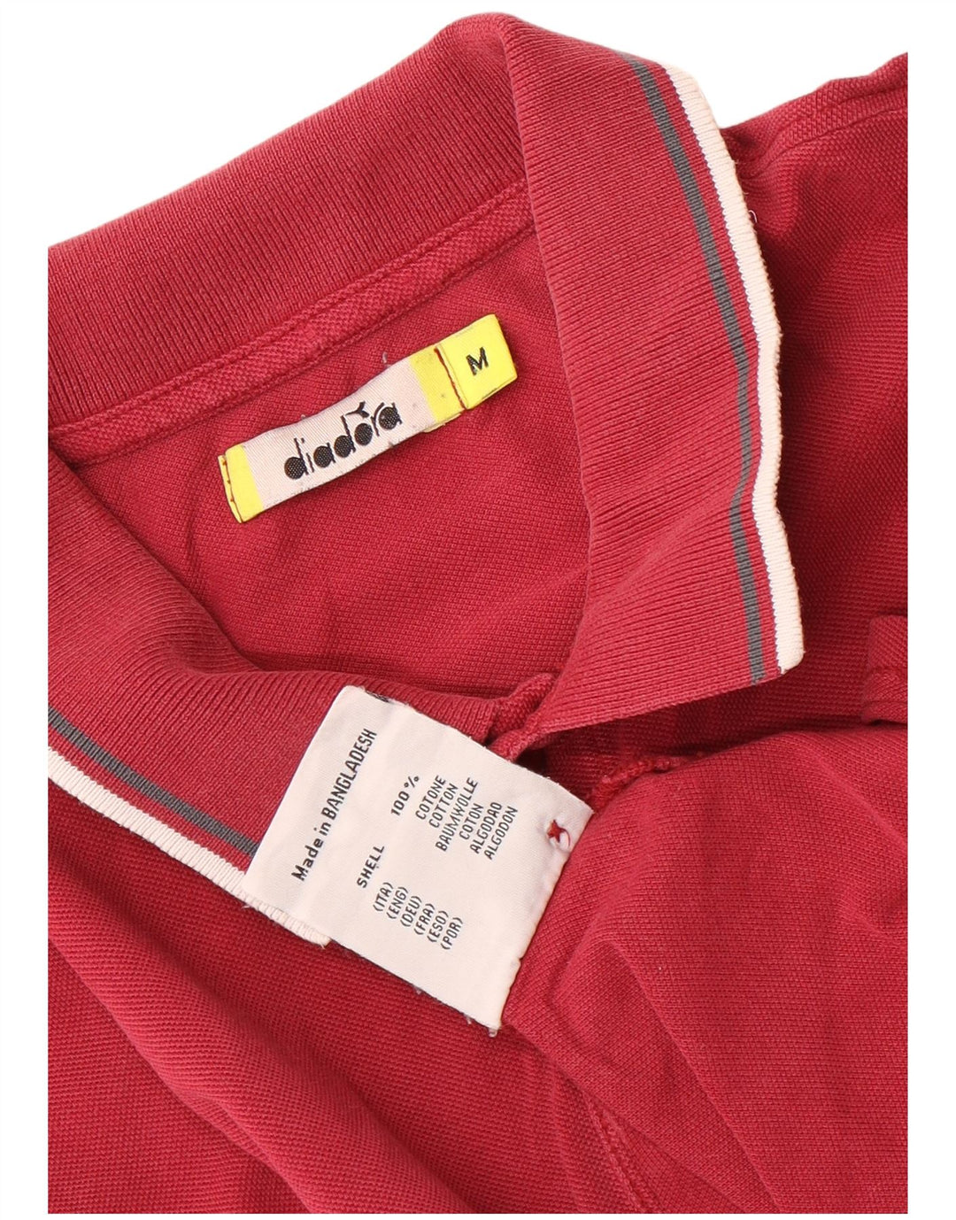 Tricou polo pentru bărbați DIADORA, bumbac cu dungi maro mediu
