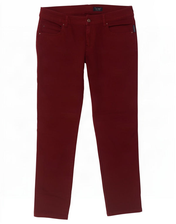 Blugi slim pentru femei Armani W31 L29 bumbac burgundy