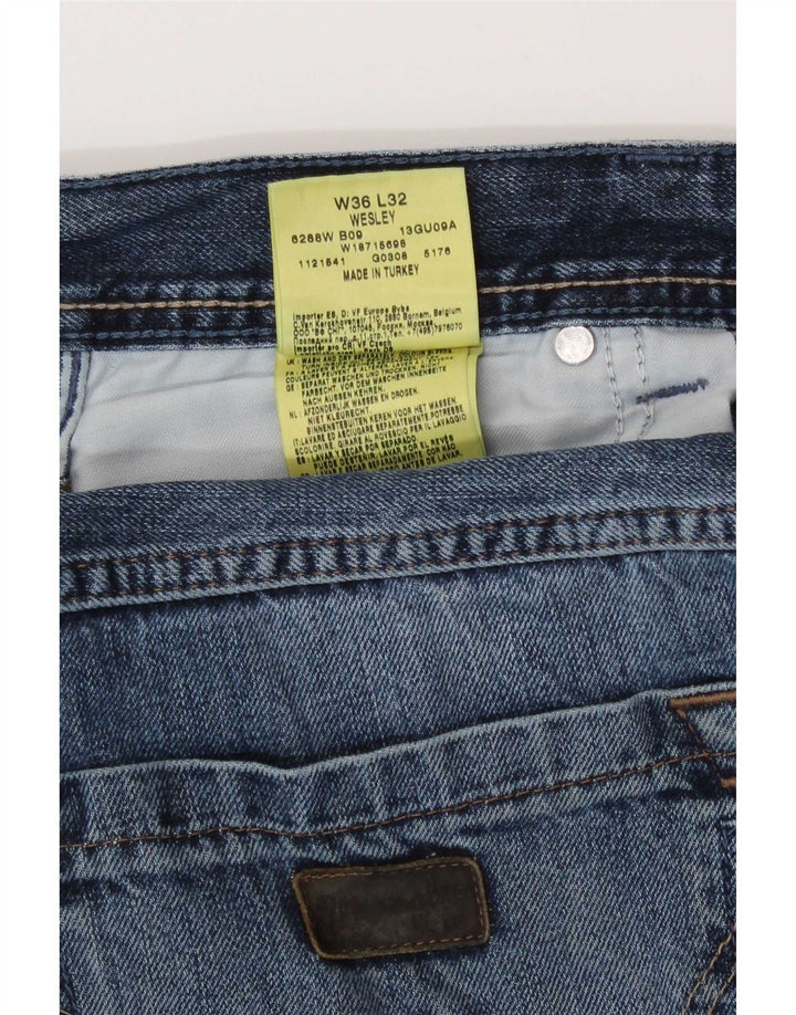 Blugi Wrangler pentru bărbați Wesley Regular Straight W36 L32 Bumbac albastru