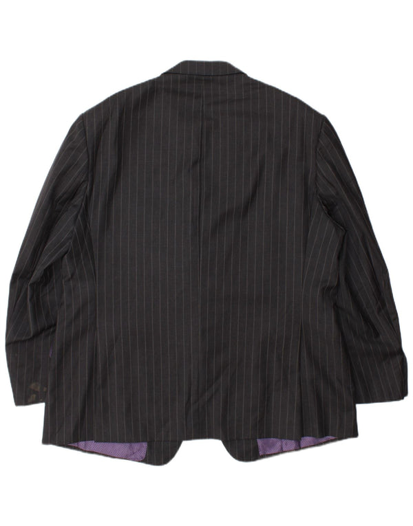 Jachetă pentru bărbați Marks & Spencer, cu 2 nasturi, UK 44 XL, lână gri cu dungi