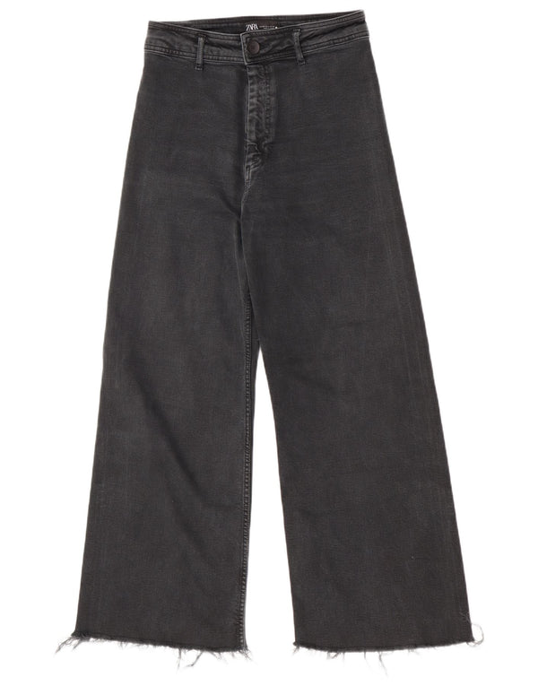 Blugi drepti cu talie mare pentru femei Zara EU 40 Medium W30 L28 Gri