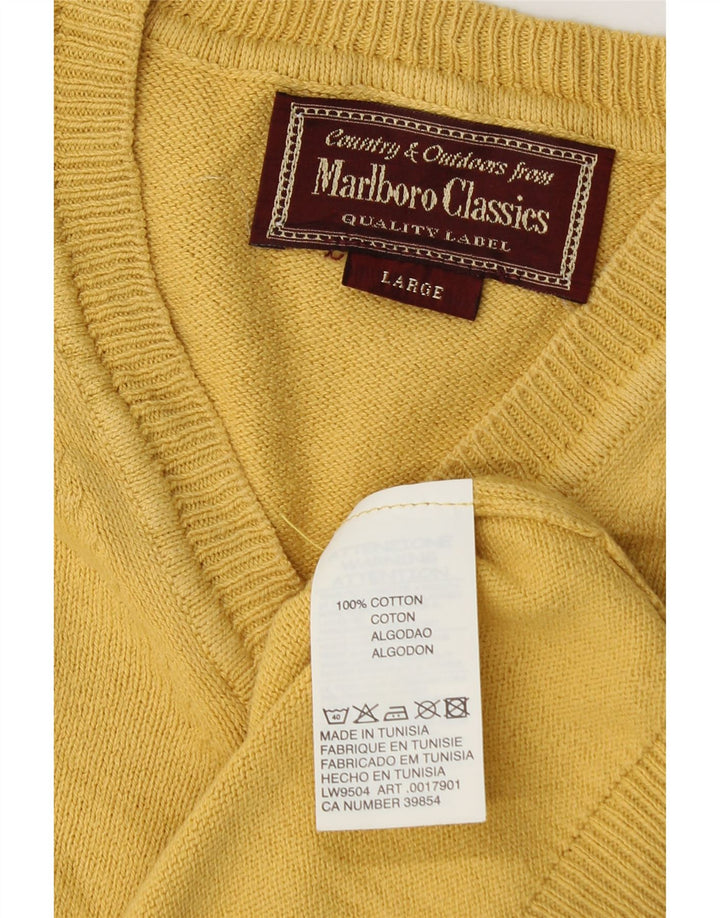 Vestă pentru bărbați Marlboro Classics Tank Top mare, galben din bumbac