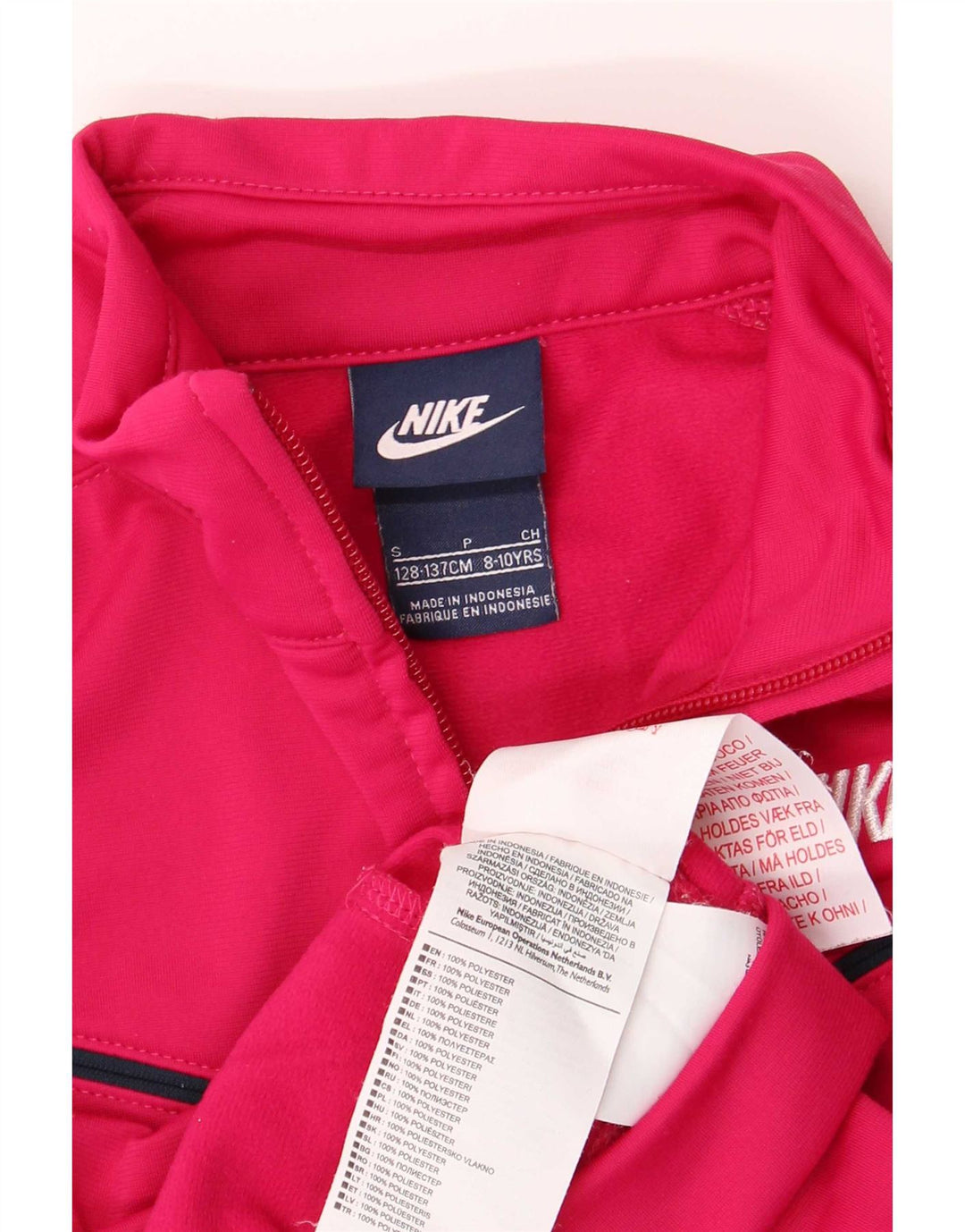 Jachetă de trening pentru fete Nike 8-9 ani, poliester roz mic