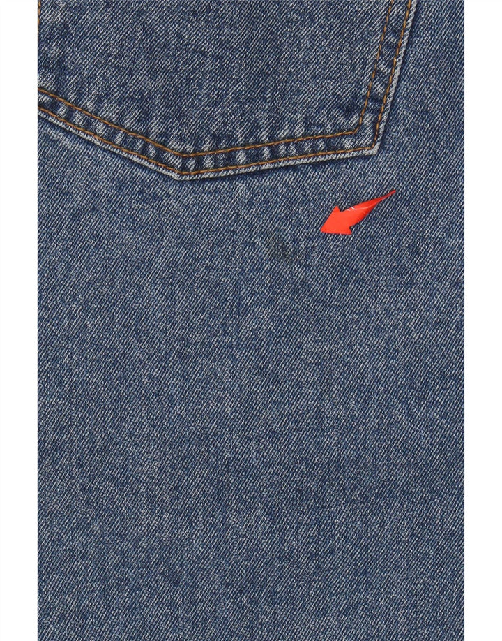 Fusta de blugi cu talie înaltă pentru femei VINTAGE UK 18 XL W32 Albastru