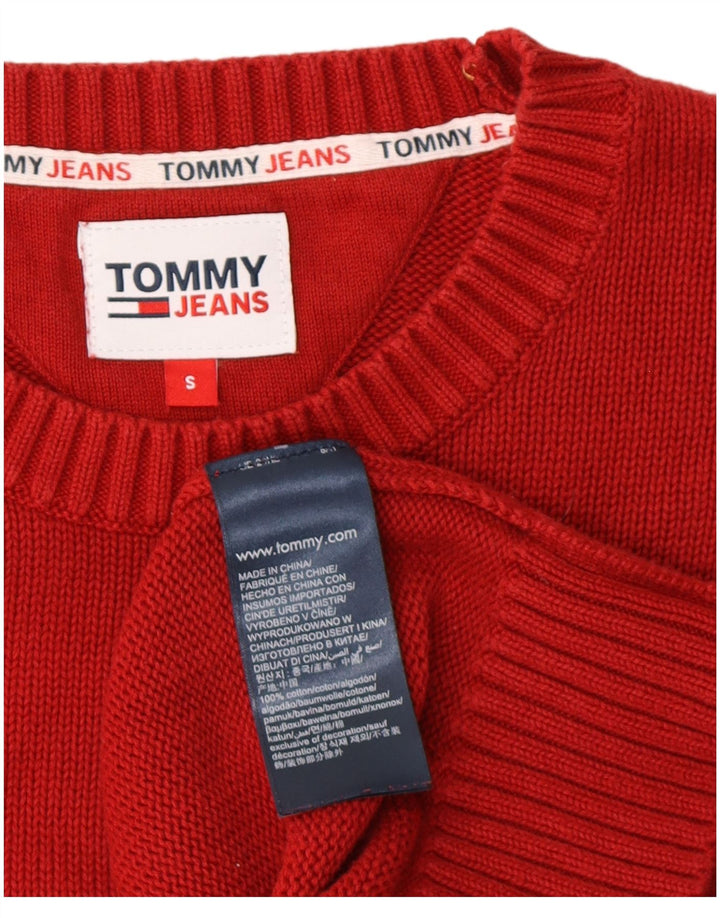 Pulover Tommy Hilfiger pentru bărbați, cu gât roșu, din bumbac mic
