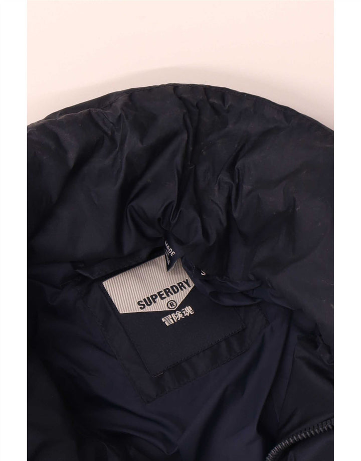 Jachetă căptușită pentru bărbați Superdry UK 36 Mic, bleumarin, poliester color bloc