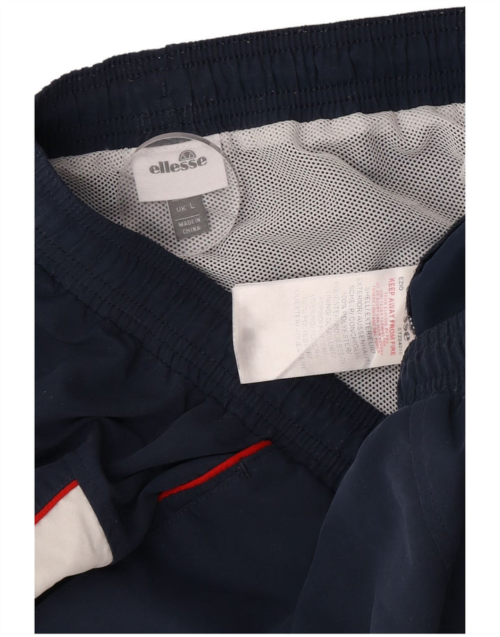 Pantaloni scurți sport grafic pentru bărbați Ellesse, mari, bleumarin, poliester color bloc