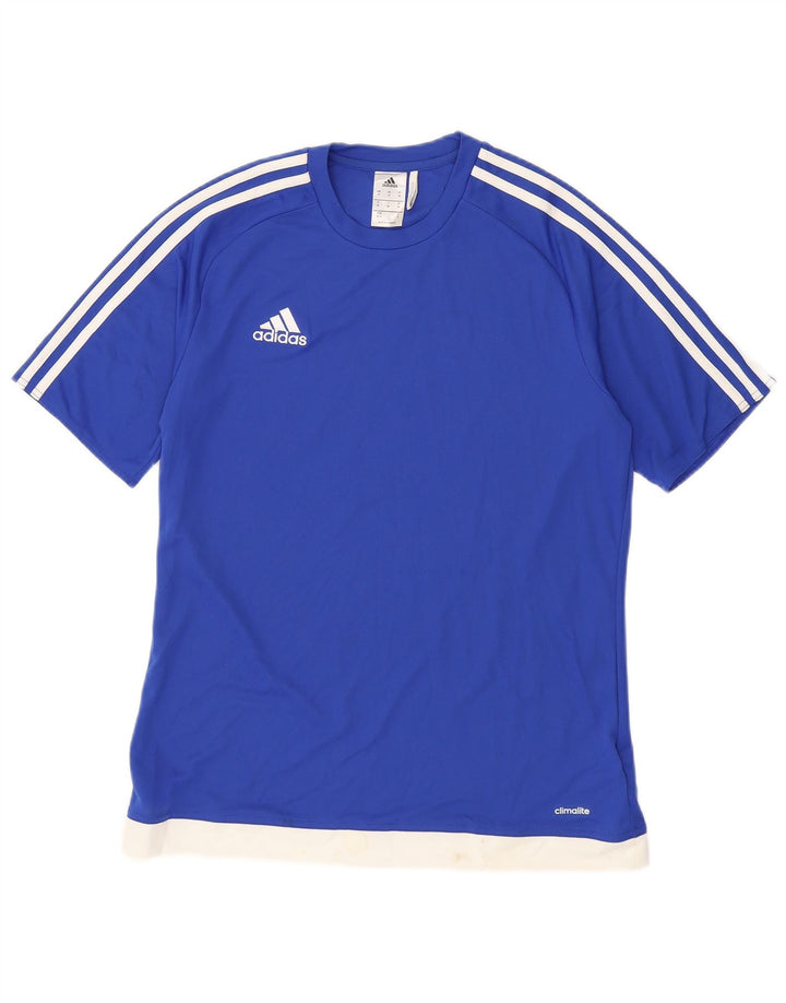 Tricou ADIDAS Climalite pentru bărbați Top Medium Blue Colorblock Poliester