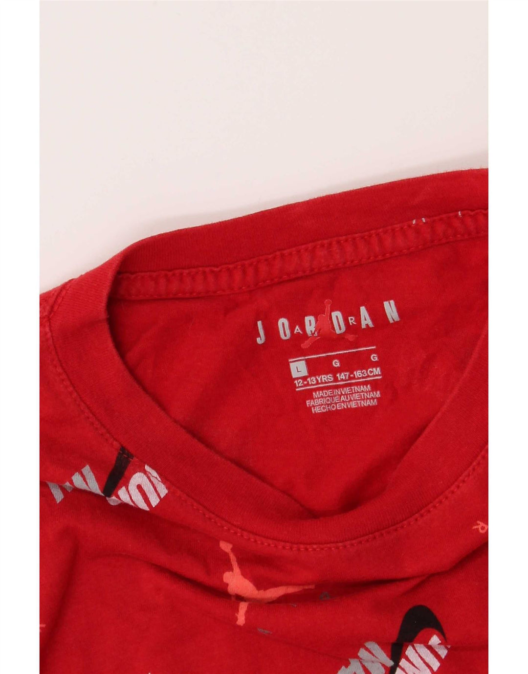 Tricou grafic normal pentru băieți Jordan Top 12-13 ani mare roșu