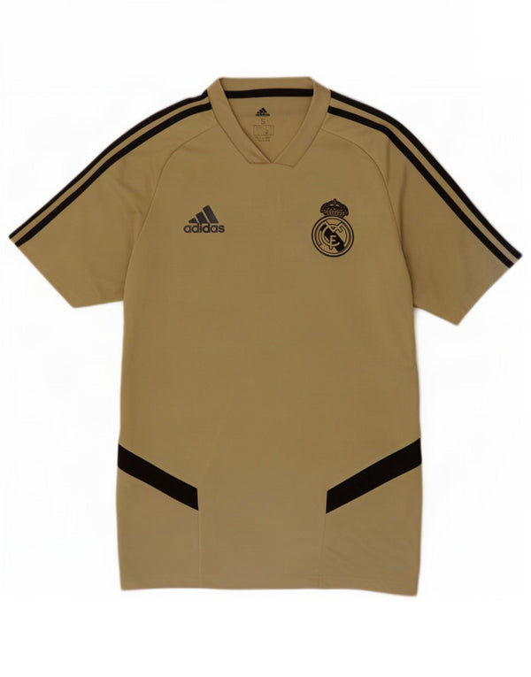 Tricou Adidas Real Madrid pentru bărbați Top mic Kaki Colorblock