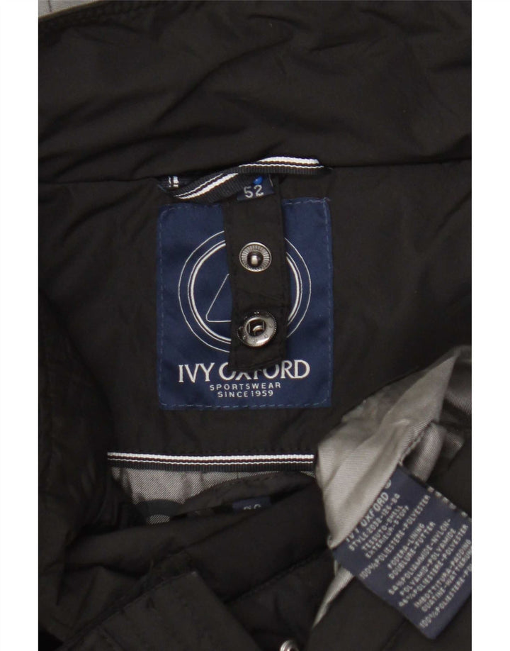 Jachetă căptușită cu glugă pentru bărbați Ivy Oxford IT 52 XL poliester negru