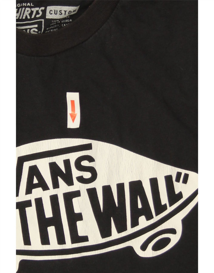 Tricou grafic personalizat Vans pentru bărbați Top, bumbac mediu negru