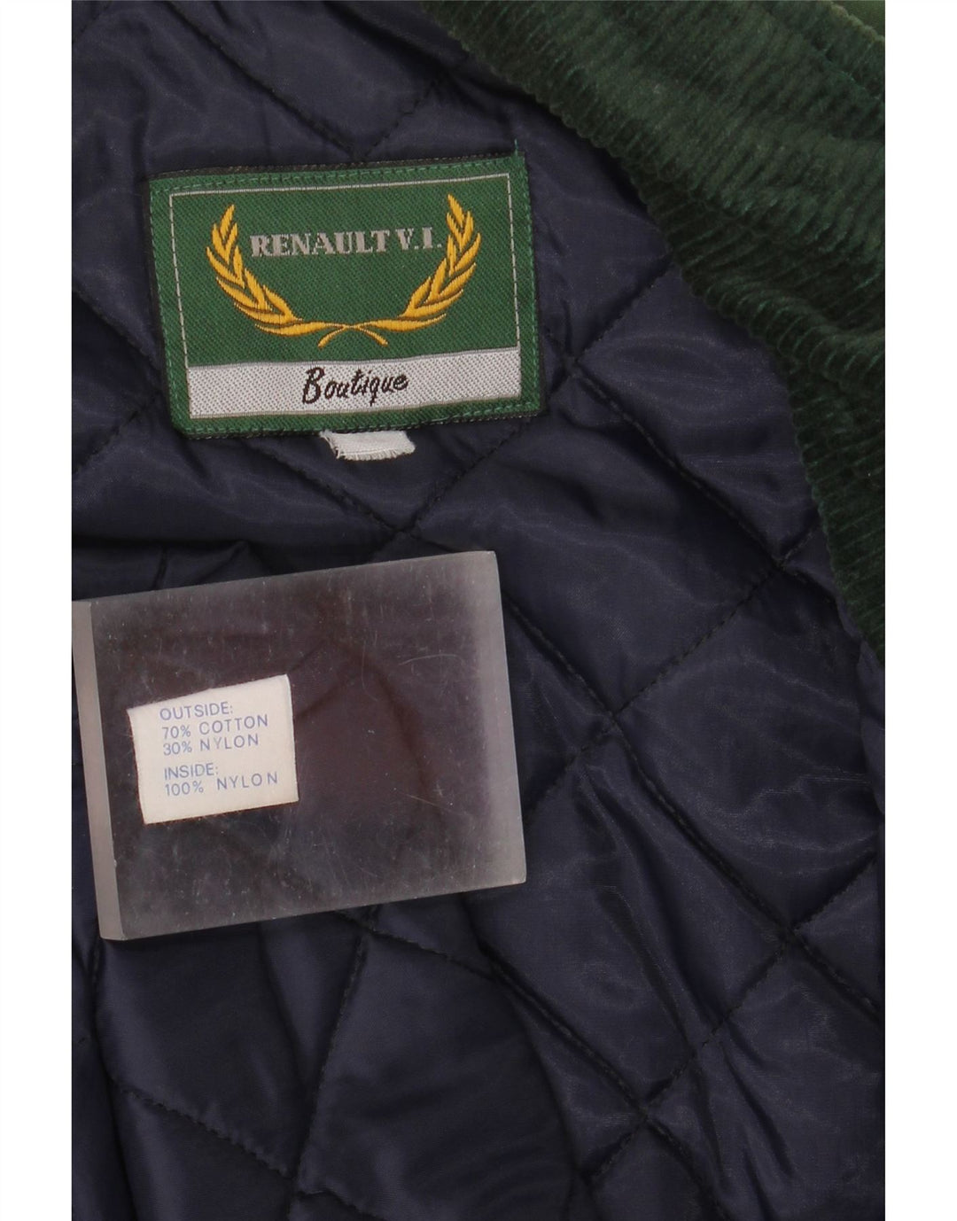 Jachetă căptușită vintage pentru bărbați UK 44 2XL bumbac verde
