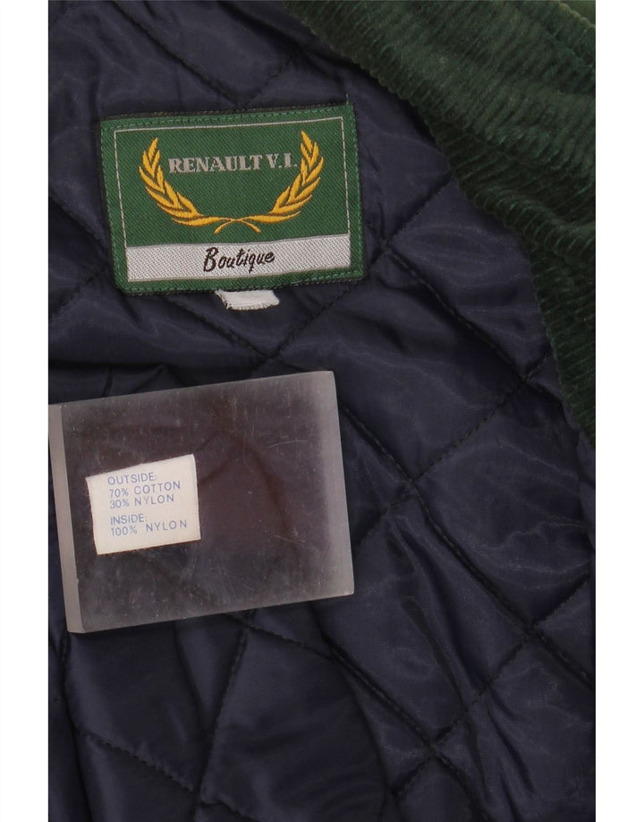 Jachetă căptușită vintage pentru bărbați UK 44 2XL bumbac verde