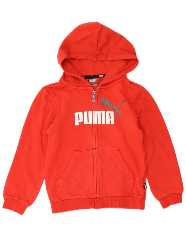 Pulover Puma Fete Graphic Zip Hoodie 7-8 Ani Red Bumbac Sport