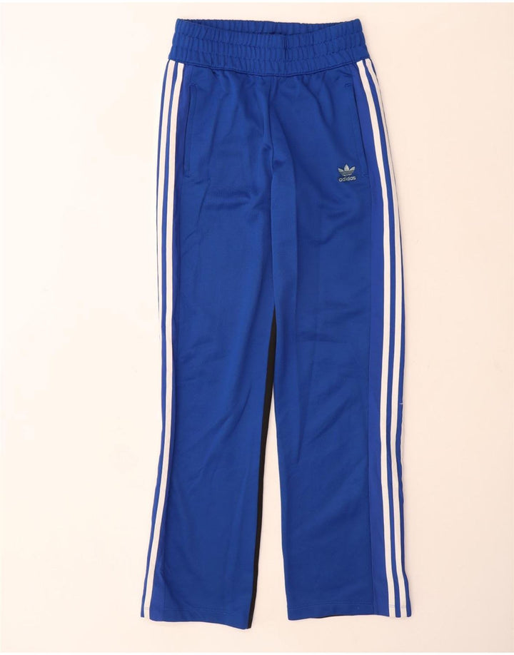 Pantaloni de trening Adidas pentru femei UK 8 Small Blue Colorblock Poliester