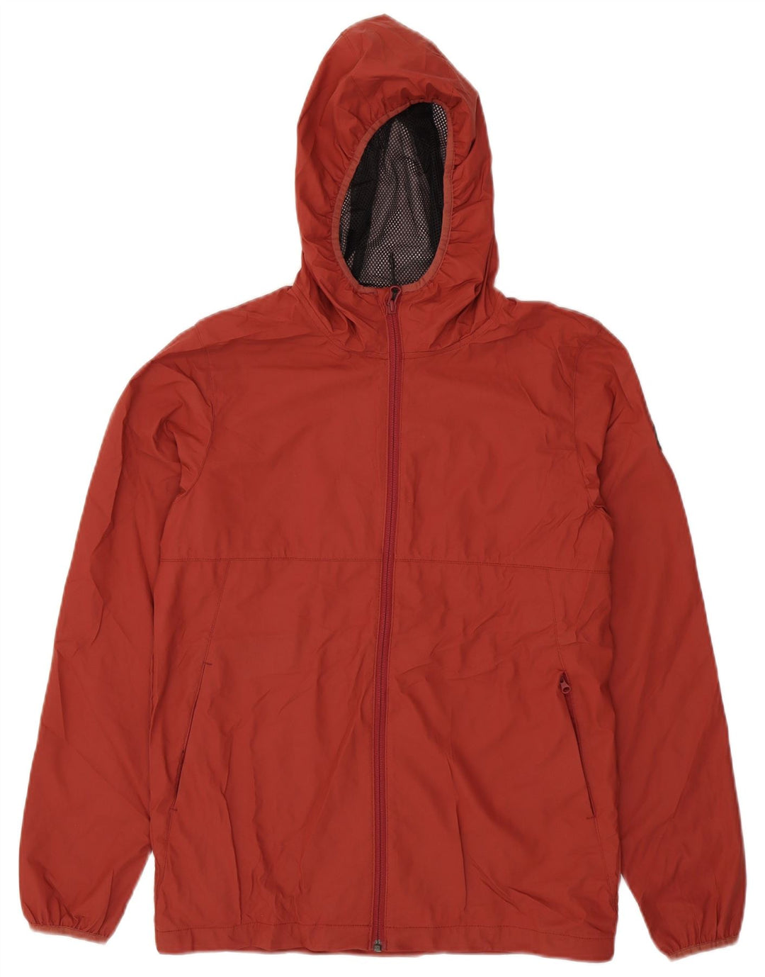 Jachetă de ploaie Quiksilver pentru bărbați, cu glugă, cu formă regulată, UK 36 XS, poliester roșu