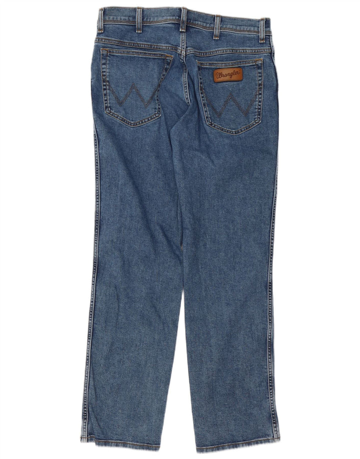 Blugi drepte pentru bărbați Wrangler Texas W34 L32 Bumbac albastru