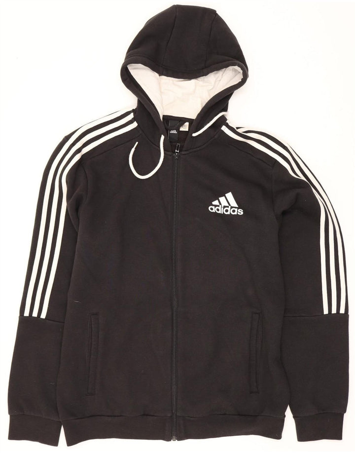 Pulover Adidas pentru bărbați, cu fermoar, mare, negru