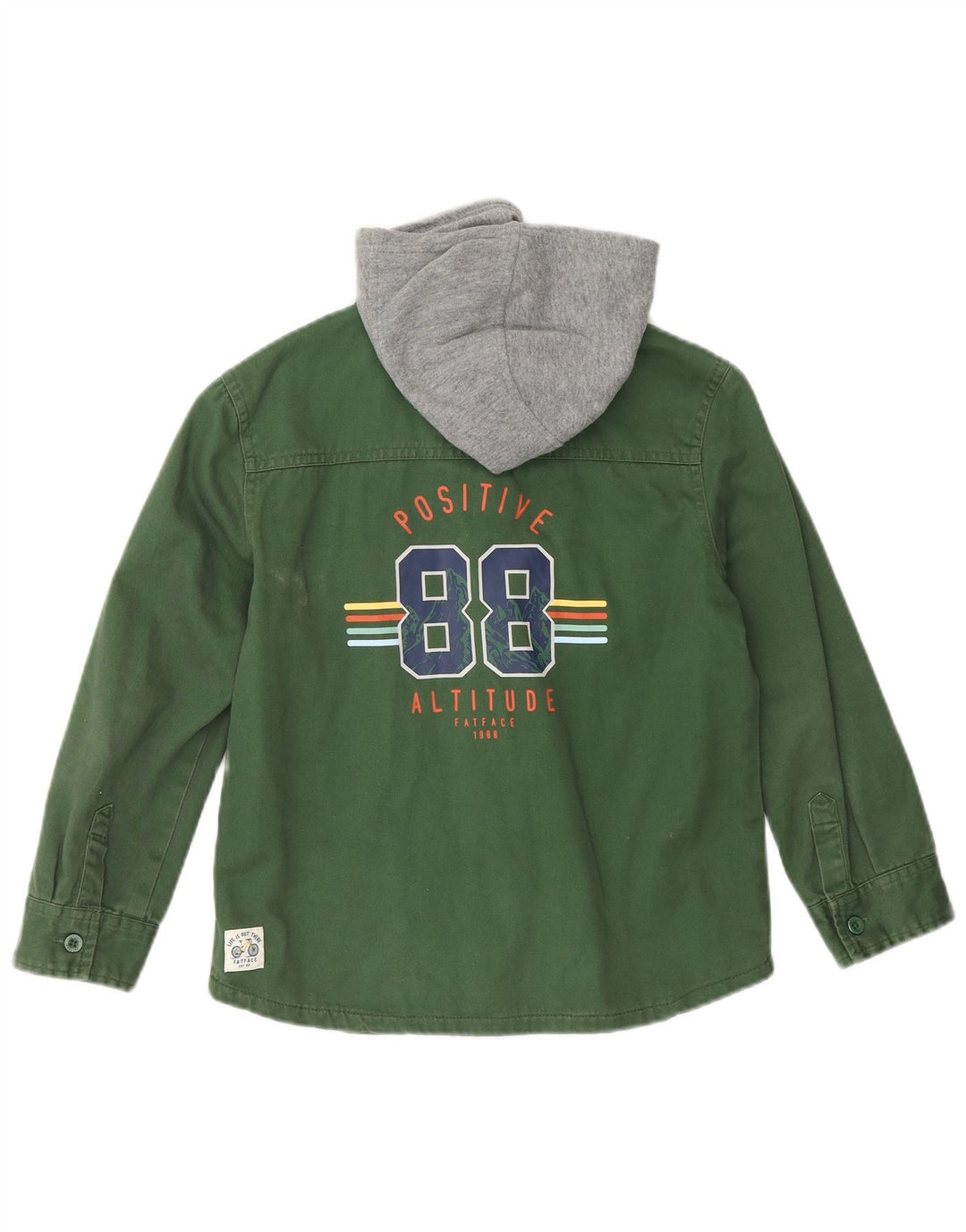 Cămașă din blugi lumberjack pentru băieți FAT FACE 7-8 ani, color verde