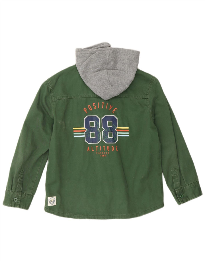 Cămașă din blugi lumberjack pentru băieți FAT FACE 7-8 ani, color verde