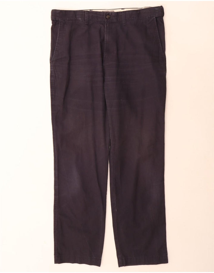 Pantaloni chino obișnuiți pentru bărbați Marks & Spencer L36 L31 Bumbac bleumarin