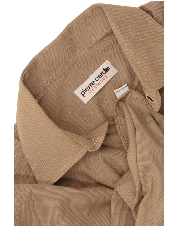 Cămașă pentru bărbați PIERRE CARDIN Mărimea 39 Bumbac cu dungi Bej Mediu