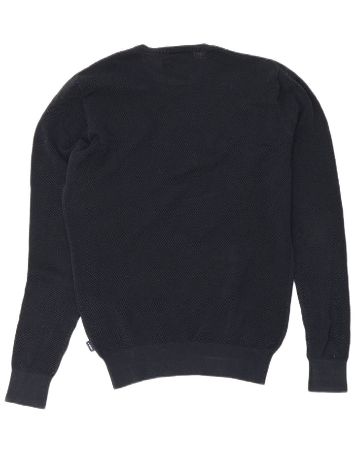 Pulover pentru bărbați Armani Jeans cu gât crew pulover mediu din bumbac bleumarin
