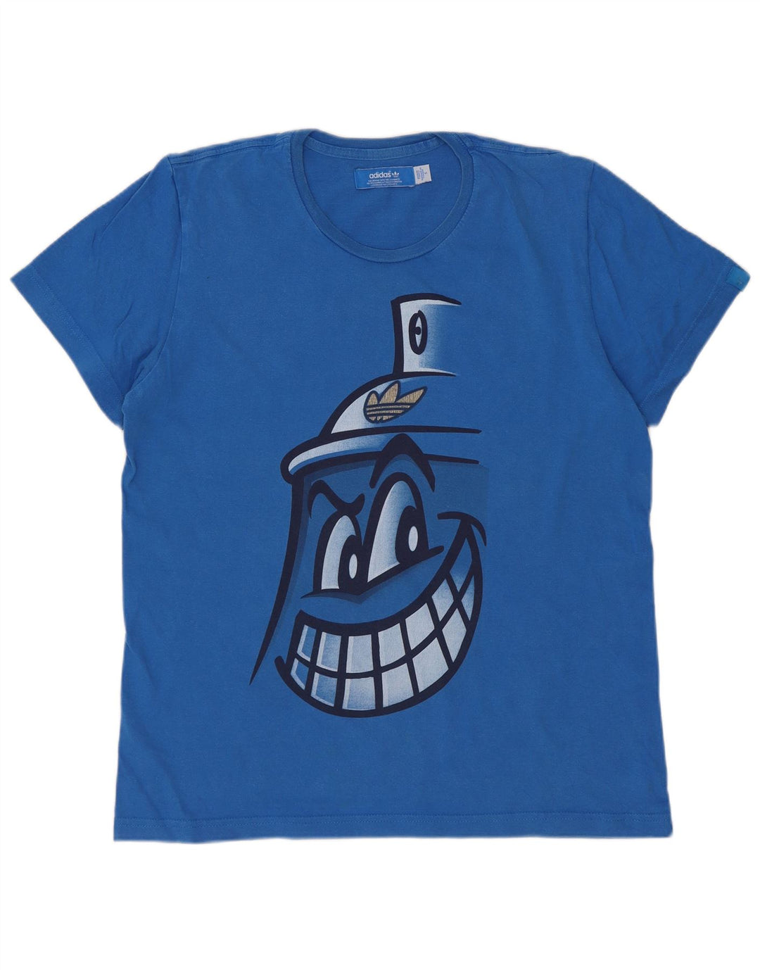 Tricou grafic pentru bărbați Adidas Top mic, albastru, bumbac