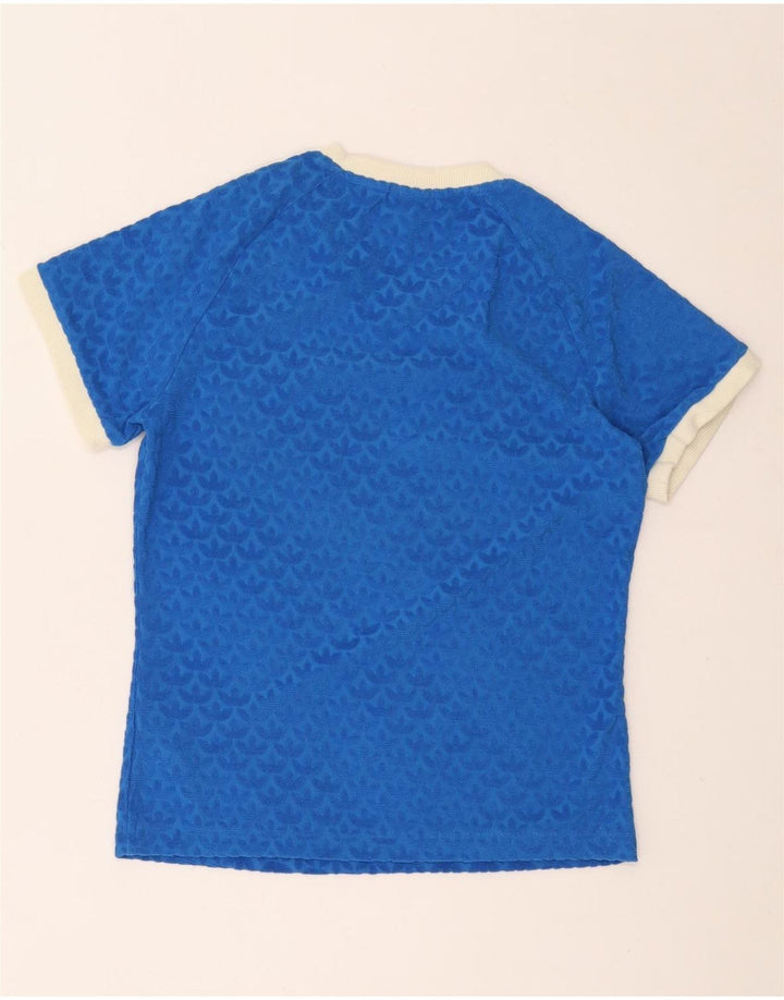Tricou grafic Adidas pentru femei Top UK 14 Medium Blue Bumbac
