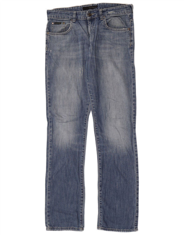 Blugi slim pentru femei Calvin Klein Distressed W32 L33 Blue