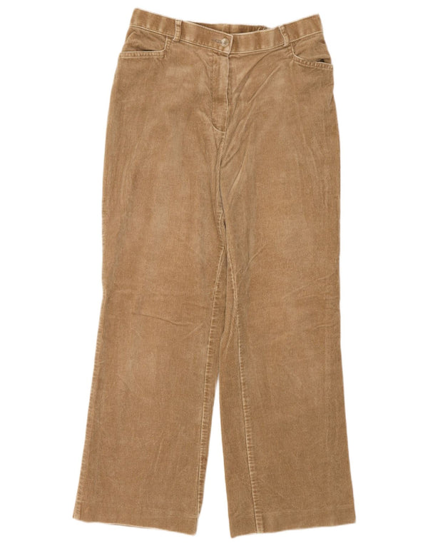 Marks & Spencer Pantaloni largi din velur pentru femei UK 14 Medium W30 L28 Bei