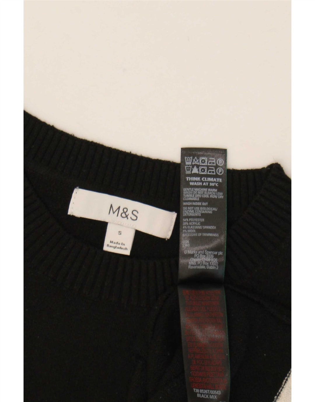 Marks & Spencer Crop Vest Tank Top pentru femei UK 10 Poliester negru mic