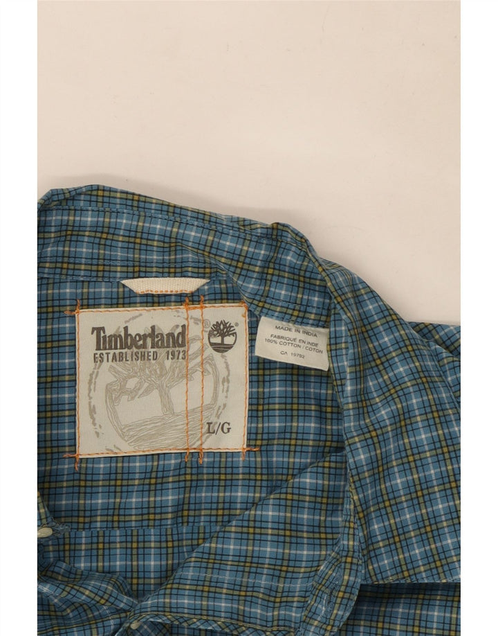 Cămașă pentru bărbați Timberland, mare, albastru, din bumbac