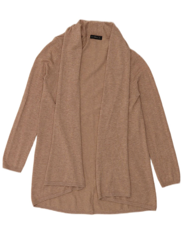 Pulover cardigan deschis pentru femeie Zara UK 14, mare, bej, pete