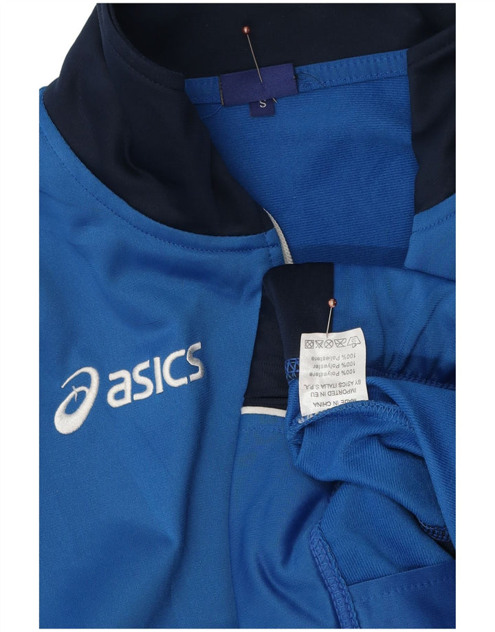 Jachetă de trening Asics pentru bărbați, albastru, poliester color bloc
