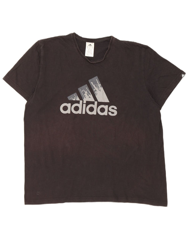 Tricou grafic pentru bărbați Adidas Top XL bumbac negru