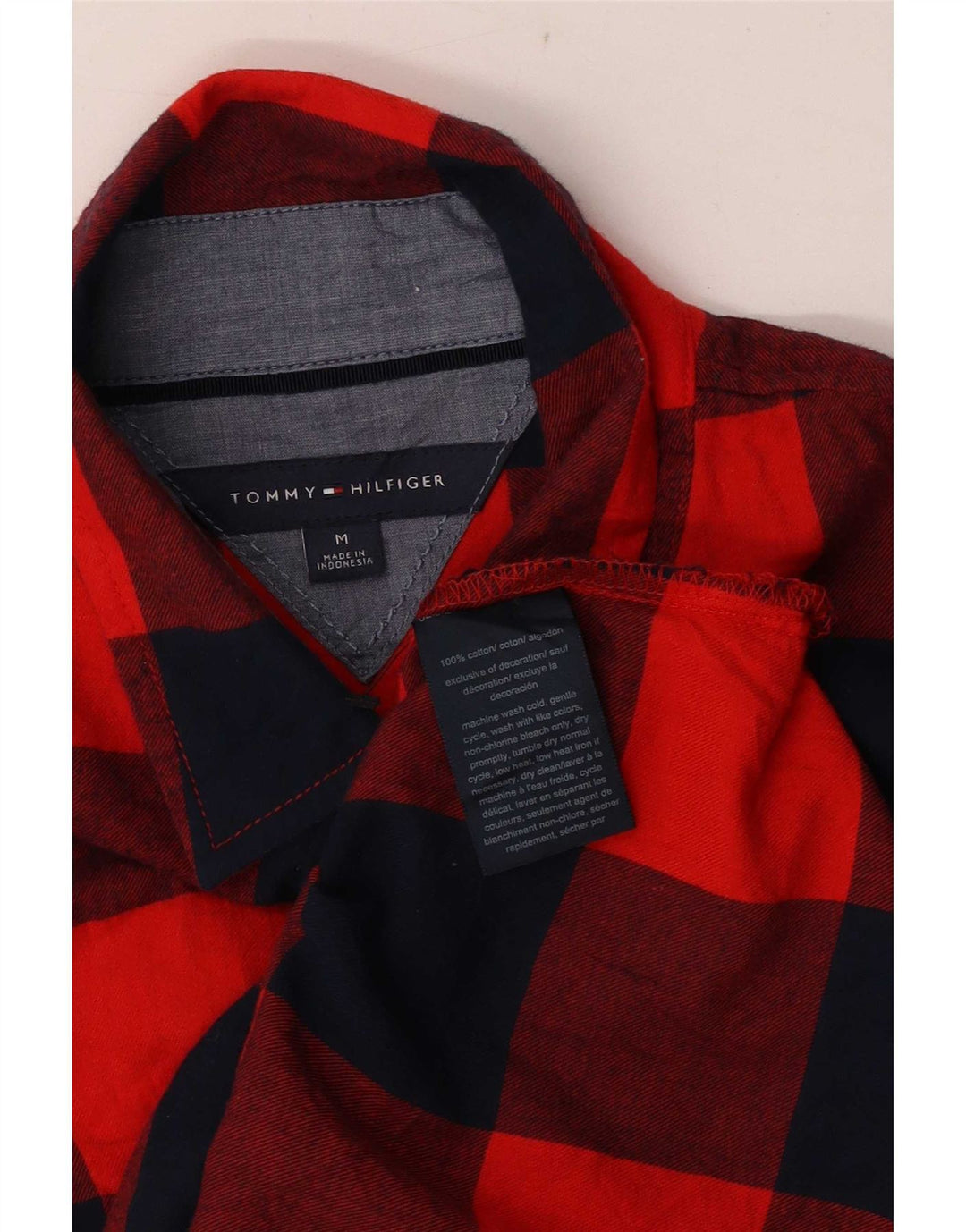 Cămașă de flanel pulover pentru femei Tommy Hilfiger UK 14 Medium Red Gingham