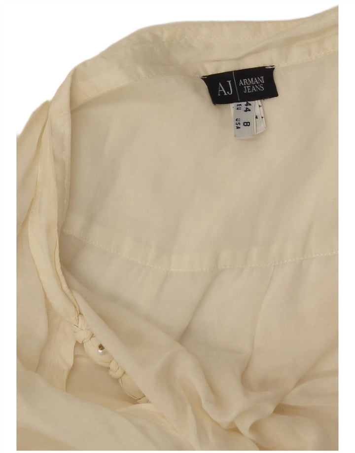 Armani Jeans Top transparent pentru femei fără mâneci US 8 Medium White