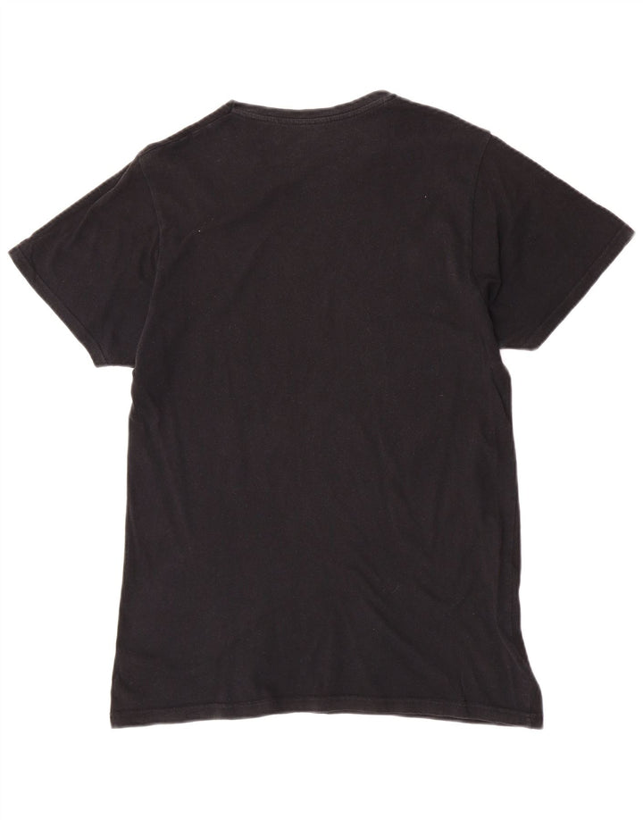 Tricou grafic pentru bărbați Pull & Bear Top Mediu Negru