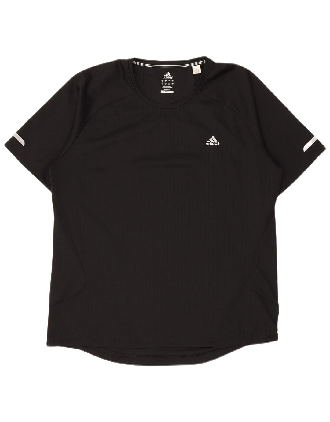 Tricou ADIDAS Climalite pentru bărbați Top mare din poliester negru